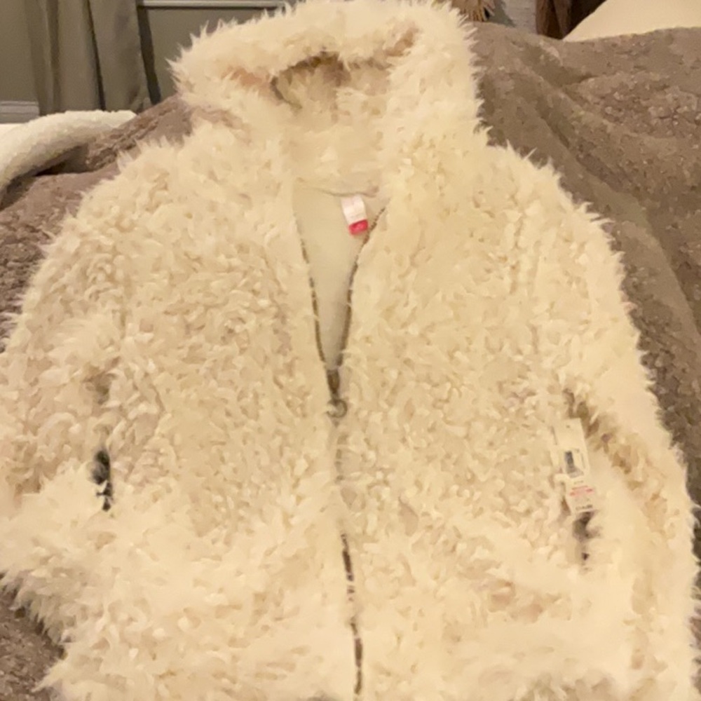 No Boundaries Cream Fuzzy Jacket